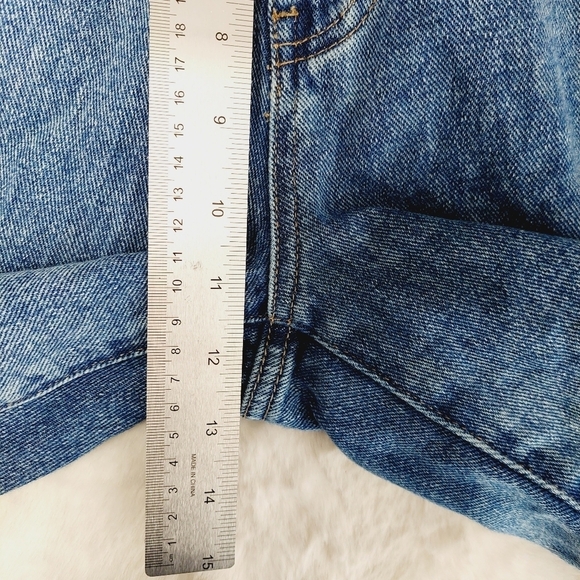 PacSun Blue Cotton Denim Casual Button Elastic Waist Mom Jeans P6251 - Picture 6 of 10